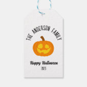 Halloween Gwer Pumpkin Face Personalisierter Name Geschenkanhänger (Rückseite)