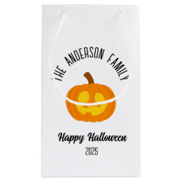 Halloween Gwer Pumpkin Face Personalisierter Name Kleine Geschenktüte
