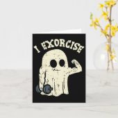 Halloween Gym Ghost I Exorcience Fun Workout Kostü Karte (Gelbe Blume)