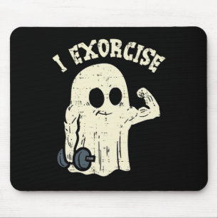 Halloween Gym Ghost I Exorcience Fun Workout Kostü Mousepad