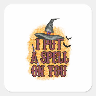 Halloween habe ich dir zum Geburtstag einen Zauber Quadratischer Aufkleber