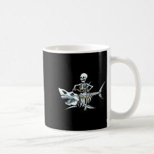Halloween-Hai-Skelett Lustiger Halloween Kaffeetasse