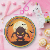 Halloween Hairy Little Monster Trick oder Trete Pappteller (Party)