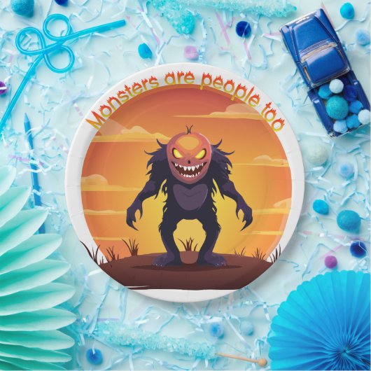 Halloween Hairy Little Monster Trick oder Trete Pappteller (Party)