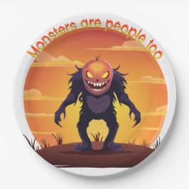 Halloween Hairy Little Monster Trick oder Trete Pappteller