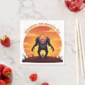 Halloween Hairy Little Monster Trick oder Trete Serviette (Beispiel)