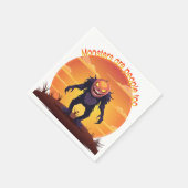 Halloween Hairy Little Monster Trick oder Trete Serviette (Ecke)