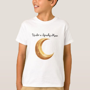 Halloween-Halbmond Mystische Nachthimmel-Kunst T-Shirt