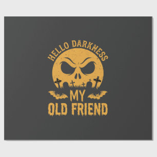 Halloween Hallo Dunkelheit Friedhof Mond Geschenkpapier