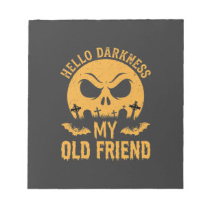 Halloween Hallo Dunkelheit Friedhof Mond Notizblock