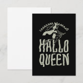 Halloween Hallo Queen RSVP Karte (Vorne/Hinten)