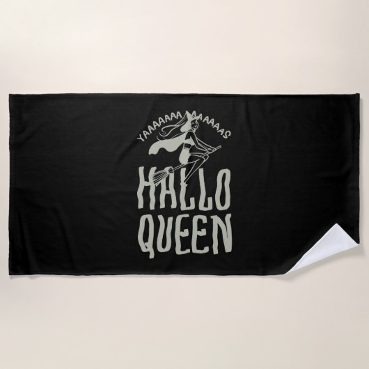 Halloween Hallo Queen Strandtuch (Vorderseite)