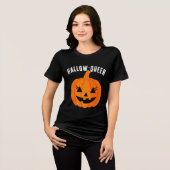 Halloween Hallow Queen Jack-O-Lantern Custom Tri-Blend Shirt (Vorderseite voll)