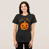 Halloween Hallow Queen Jack-O-Lantern Custom Tri-Blend Shirt (Vorderseite voll)