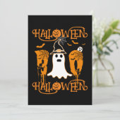 HALLOWEEN HALLOWEEN BEÄNGSTIGEND BOO EINLADUNG (Stehend Vorderseite)
