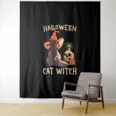 Halloween Halloween Cat Witch Wandteppich (Beispiel)