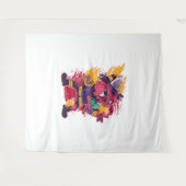 Halloween Halloween Feuerwehrkostüm Wandteppich (Vorderseite (Horizontal))