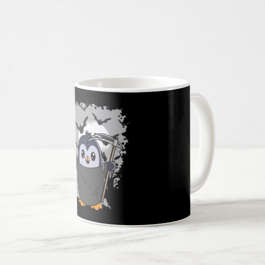 Halloween Halloween Penguin Grim Reaper Kaffeetasse (VorderseiteRechts)