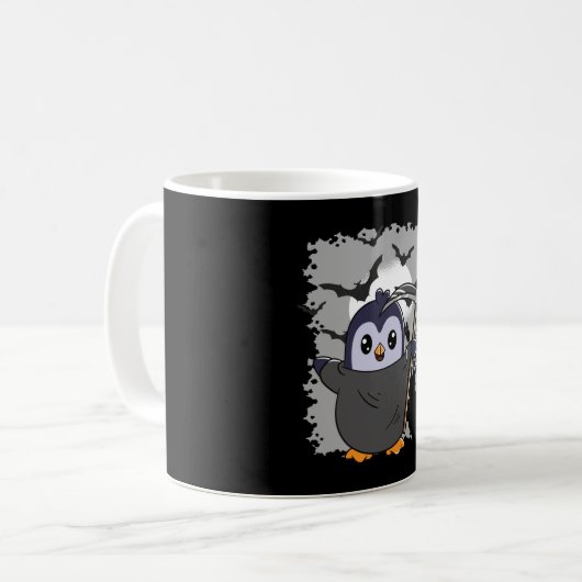 Halloween Halloween Penguin Grim Reaper Kaffeetasse (Vorderseite Links)