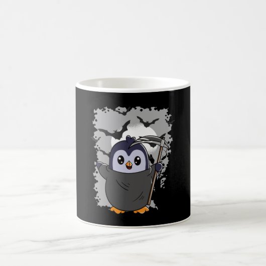 Halloween Halloween Penguin Grim Reaper Kaffeetasse (Mittel)