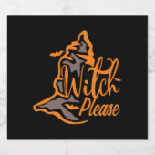 Halloween, Halloween Trick oder Treat, Halloween-B Schaumweinetikett (Einzelnes Label)