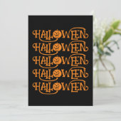 HALLOWEEN HALLOWEEN TYPOGRAPHIE EINLADUNG (Stehend Vorderseite)