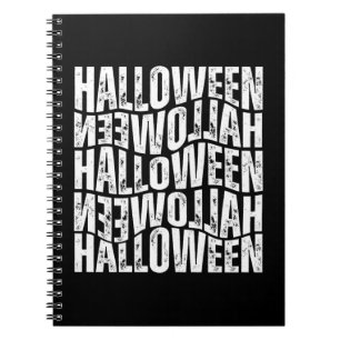 HALLOWEEN HALLOWEEN WARP TYPografie Notizblock