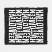 HALLOWEEN HALLOWEEN WARPTYPOGRAPHIE FLEECEDECKE (Vorderseite (Horizontal))