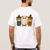 Halloween Hamster Trio in Kostümen T-Shirt (Rückseite)
