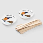 Halloween Hand Fan Hexenkürbis Flying Broom Fächer (Non-assembled)