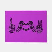 Halloween Hand Gebärdensprache I Herz Frieden Fußmatte (Vorderseite)