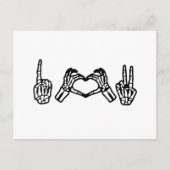 Halloween Hand Gebärdensprache I Herz Frieden Postkarte (Vorderseite)