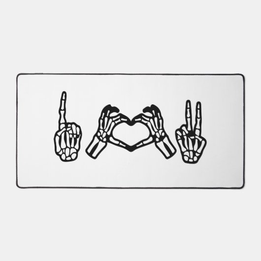 Halloween Hand Gebärdensprache I Herz Frieden Schreibtischunterlage (Vorderseite)