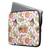 Halloween Hand Gezeichnet: Helles Aquarellmuster Laptopschutzhülle (Vorderseite Links)