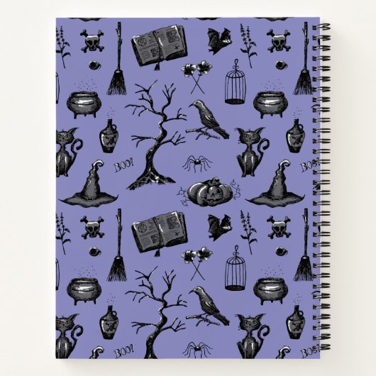 Halloween Hand-Gezeichnet Spiral-Notebook Notizblock (Rückseite)