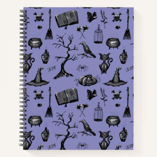 Halloween Hand-Gezeichnet Spiral-Notebook Notizblock