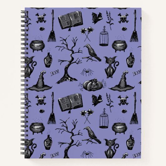Halloween Hand-Gezeichnet Spiral-Notebook Notizblock (Vorderseite)