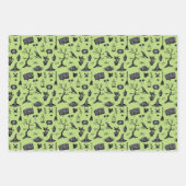 Halloween Hand Gezeichnet Wrapping Paper Sheets Geschenkpapier Set (Vorderseite 2)