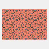 Halloween Hand Gezeichnet Wrapping Paper Sheets Geschenkpapier Set (Vorderseite)