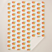 Halloween-Hand-Wasserfarbener Niedlicher Pumpkinpf Sherpadecke (Vorderseite)