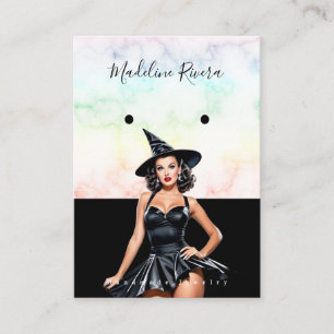 Halloween Handmade Artisan Earring Display Cards Telefonnummerkarte