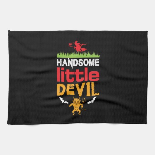 Halloween Handsome Little Geburtstag Geschirrtuch (Horizontal)