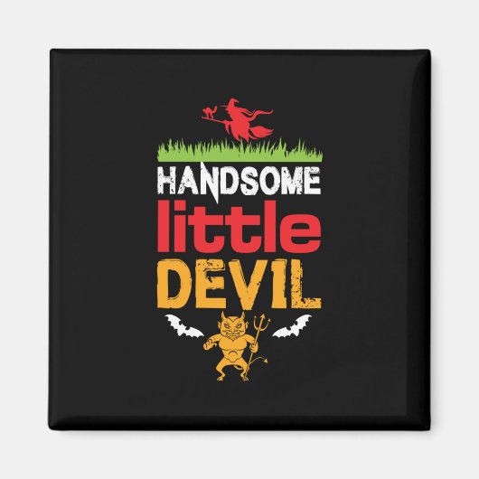 Halloween Handsome Little Geburtstag Magnet (Vorne)