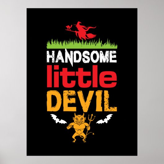 Halloween Handsome Little Geburtstag Poster (Vorne)