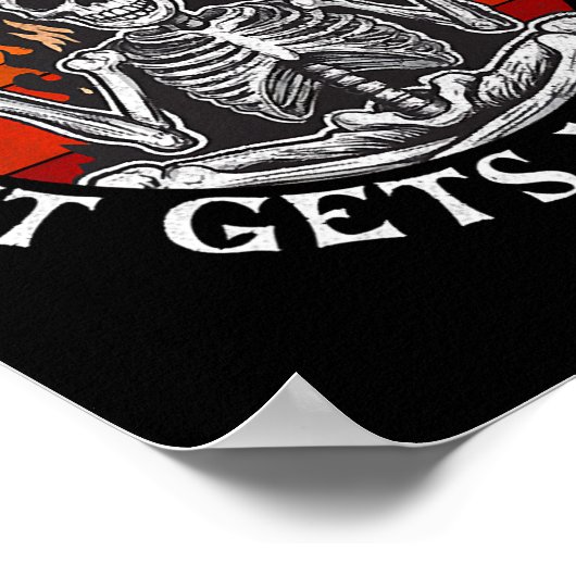 Halloween Hang in There wird es schlimmer Funny Sk Poster (Ecke)