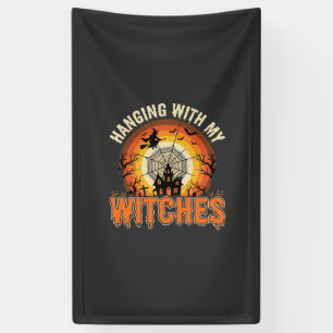 Halloween Hängen mit meinem Hexen Spukhaus Banner