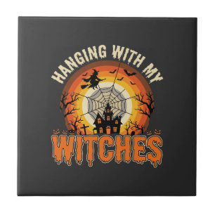 Halloween Hängen mit meinem Hexen Spukhaus Fliese