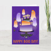 Halloween Happy Boo Day Karte (Vorderseite)