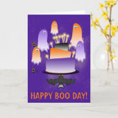 Halloween Happy Boo Day Karte (Gelbe Blume)