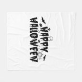 Halloween Happy Fleecedecke (Vorderseite (Horizontal))